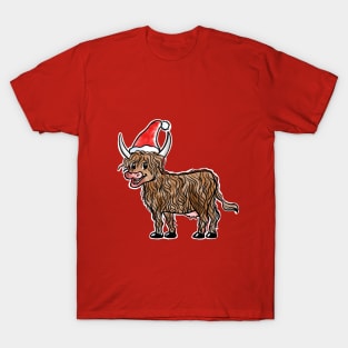 Christmas Highland Cow T-Shirt